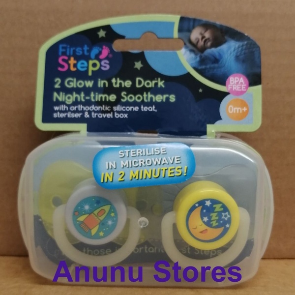 Glow In The Dark Night-time Soothers BPA Free 0m+